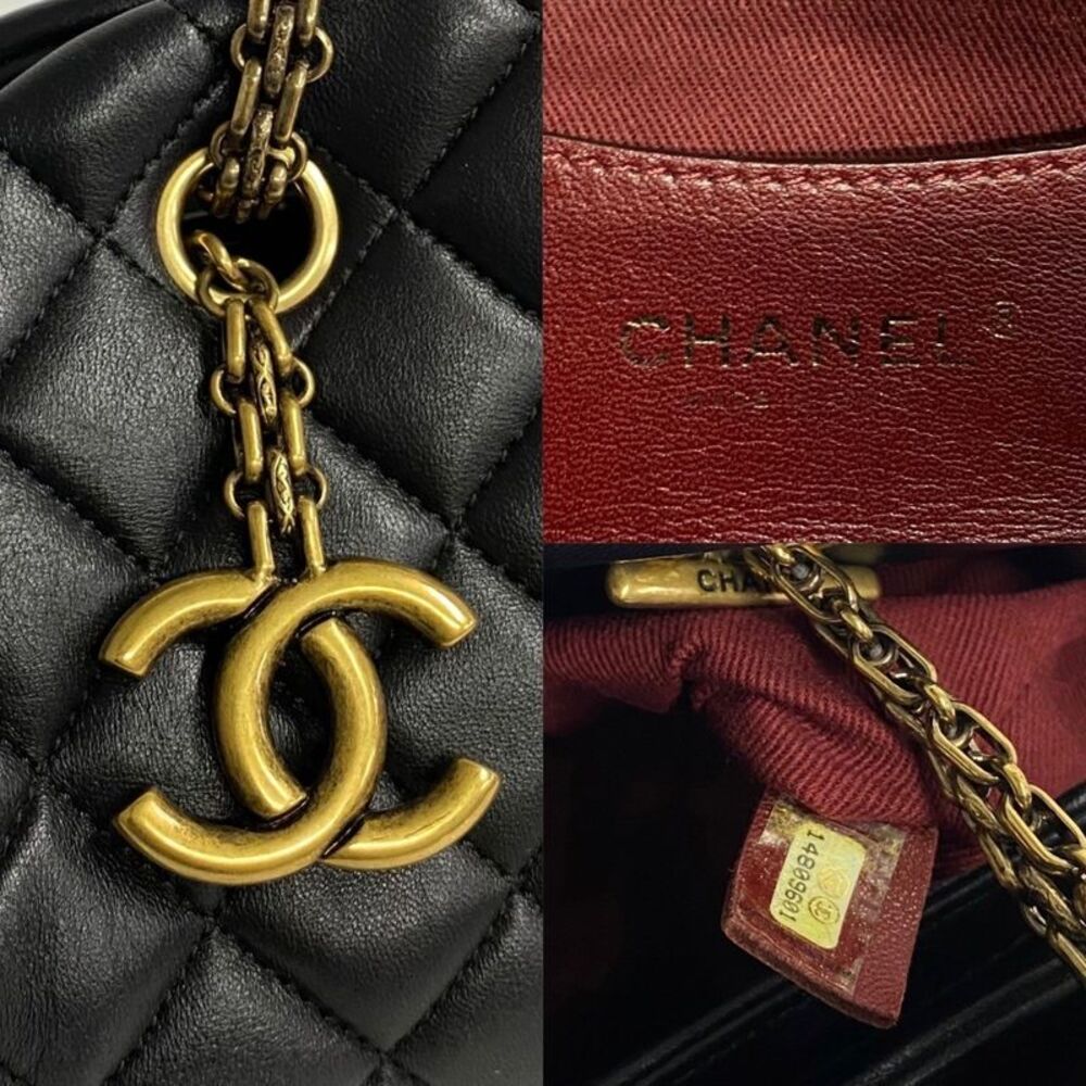Chanel Mademoiselle Black Leather Shoulder Bag (Pre-Owned) - Picture 6 of 10